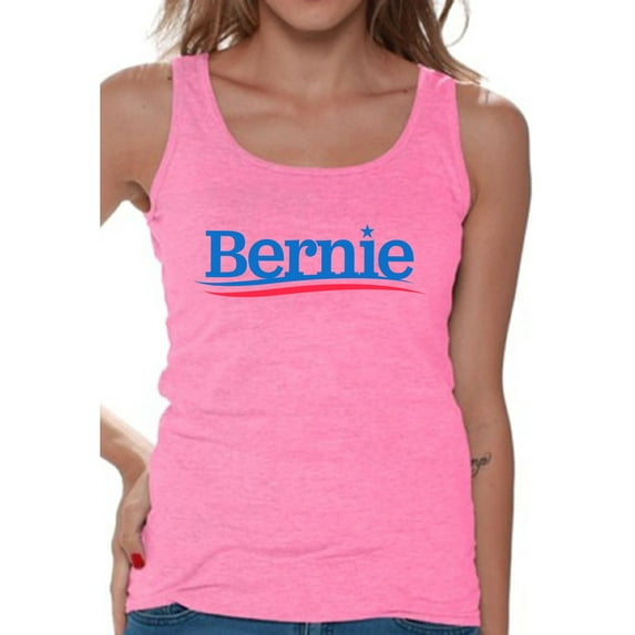 Awkward Styles Bernie Sanders Ladies Tanks Bernie for President Tank Top for Women USA T Shirt United States of America Patriotic Clothing Collection 2020 Choice Bernie Sanders Fans Gifts Sanders Top