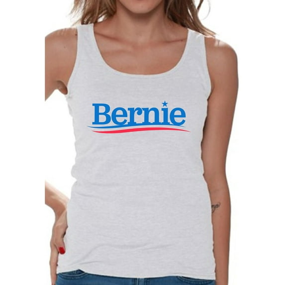 Awkward Styles Bernie Sanders Ladies Tanks Bernie for President Tank Top for Women USA T Shirt United States of America Patriotic Clothing Collection 2020 Choice Bernie Sanders Fans Gifts Sanders Top