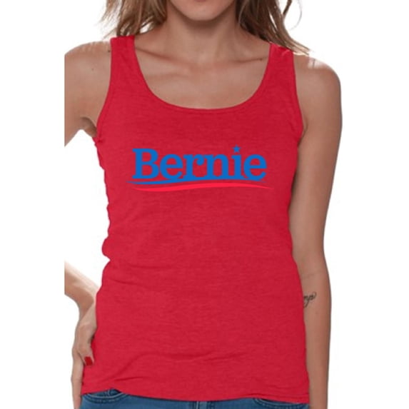 Awkward Styles Bernie Sanders Ladies Tanks Bernie for President Tank Top for Women USA T Shirt United States of America Patriotic Clothing Collection 2020 Choice Bernie Sanders Fans Gifts Sanders Top