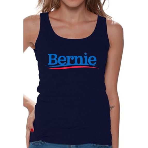Awkward Styles Bernie Sanders Ladies Tanks Bernie for President Tank Top for Women USA T Shirt United States of America Patriotic Clothing Collection 2020 Choice Bernie Sanders Fans Gifts Sanders Top