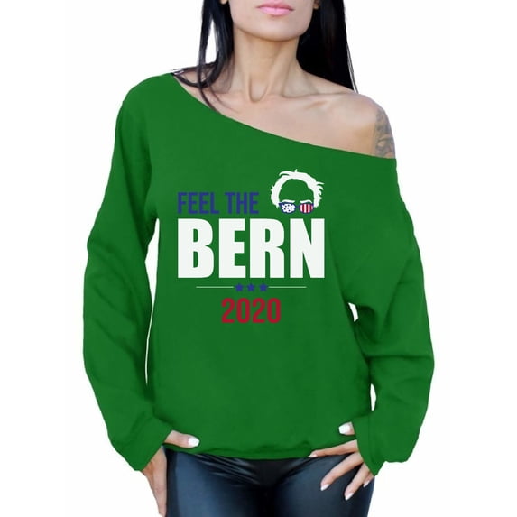 Awkward Styles Bernie Sanders Sweatshirt Feel the Bern 2020 Off Shoulder Tops for Women