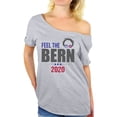 thumbnail image 1 of Awkward Styles Bernie Sanders T Shirt Bern 2020 Off Shoulder Tops for Women, 1 of 4