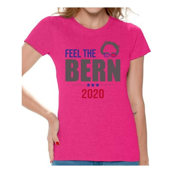 Awkward Styles Bernie Sanders T-Shirt Bern 2020 Shirts for Women