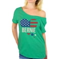 thumbnail image 1 of Awkward Styles Bernie T Shirt USA Flag Patriotic Off Shoulder Tops for Women Bernie Sanders Tee, 1 of 4