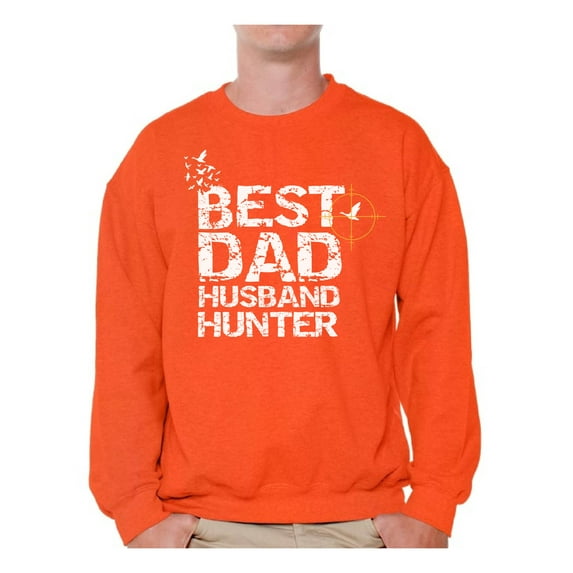 Awkward Styles Best Dad Husband Hunter Crewneck for Him Best Hunter Clothes Hunting Lovers Gifts Cute Gifts for Husband Hunter's Sweater for Dad Best Father Ever Crewneck Best Husband Sweater for Men