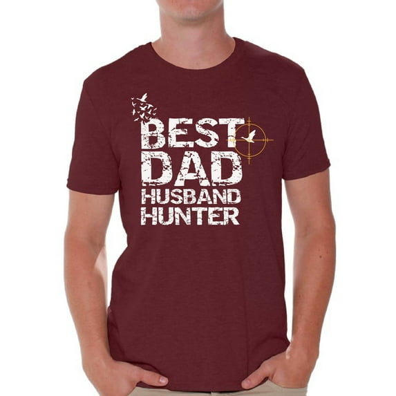 Awkward Styles Best Dad Husband Hunter T Shirt for Him Best Father Ever Tshirt Best Husband T Shirt for Men Best Hunter Collection Hunting Lovers Gifts Cute Gifts for Husband Hunter's T-Shirt for Dad