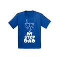 thumbnail image 1 of Awkward Styles Best Dad Infant Shirt for Kid I Love my Step Father Lovely Kids T Shirt Step Parents Gifts I Love my Dad Clothing Lovely Infant Shirt Original Collection Best Parents Gifts Kids T Shirt, 1 of 4