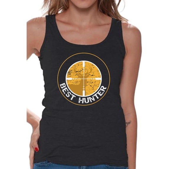 Awkward Styles Best Deer Hunter Shirt for Women Best Hunter Ever Deer Shirt Hunting Lovers T-Shirt for Her Hunting T Shirt for Wife Hunting Birthday Gifts for Mom Deer Hunting Fans Best Hunter Clothes