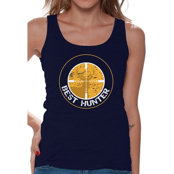 Awkward Styles Best Deer Hunter Shirt for Women Best Hunter Ever Deer Shirt Hunting Lovers T-Shirt for Her Hunting T Shirt for Wife Hunting Birthday Gifts for Mom Deer Hunting Fans Best Hunter Clothes