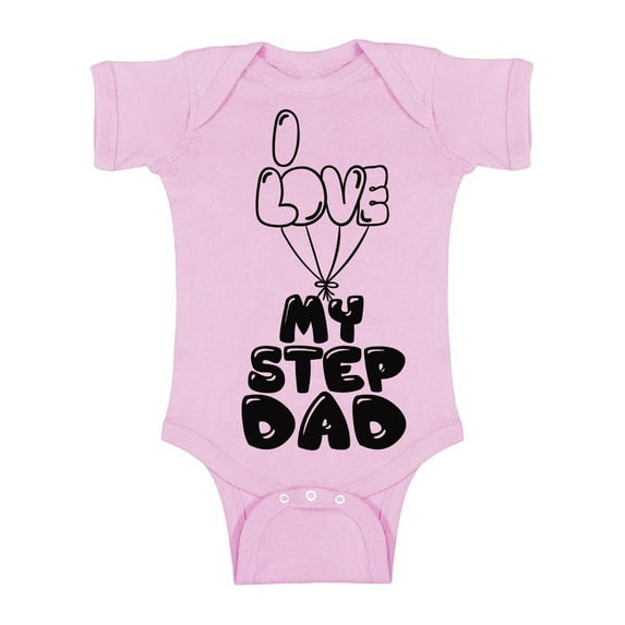 Awkward Styles Best Father Bodysuit Short Sleeve Cute One Piece I Love my Step Dad Baby Bodysuit Short Sleeve Step Father Clothing Collection Best Baby Gifts I Love my Daddy One Piece for Newborn