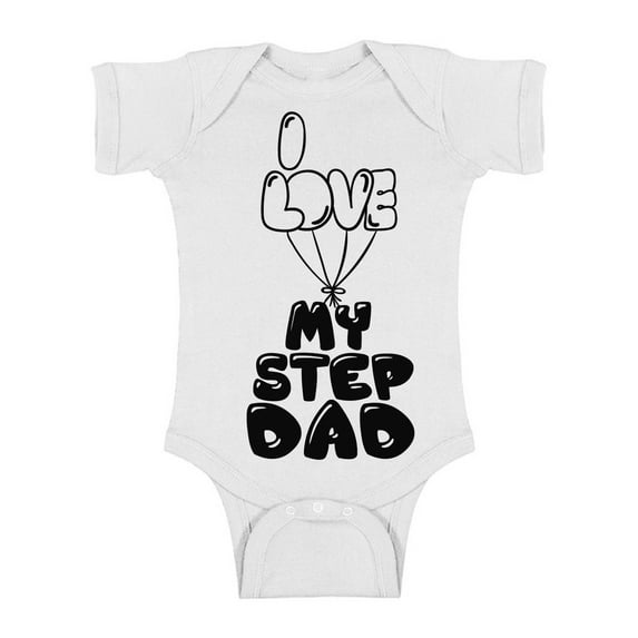 Awkward Styles Best Father Bodysuit Short Sleeve Cute One Piece I Love my Step Dad Baby Bodysuit Short Sleeve Step Father Clothing Collection Best Baby Gifts I Love my Daddy One Piece for Newborn