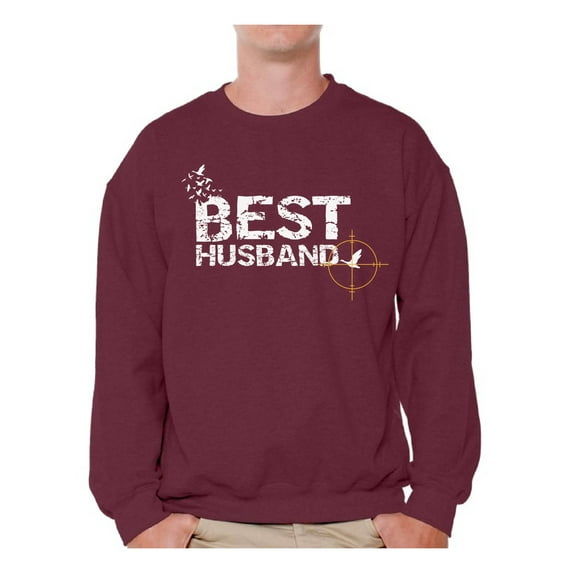 Awkward Styles Best Hunter Husband Crewneck for Him Hunting Sweatshirt for Men Hunting Accessories Clothes for Him Best Hunter Ever Men Sweater Best Husband Ever Crewneck Anniversary Gifts for Husband