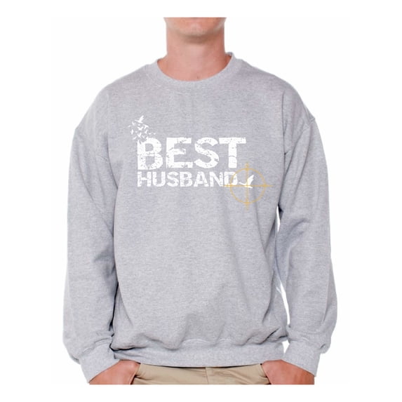 Awkward Styles Best Hunter Husband Crewneck for Him Hunting Sweatshirt for Men Hunting Accessories Clothes for Him Best Hunter Ever Men Sweater Best Husband Ever Crewneck Anniversary Gifts for Husband