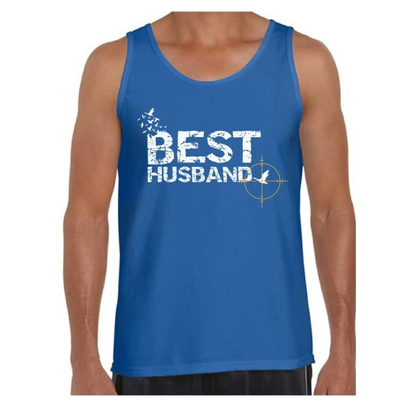 Awkward Styles Best Hunter Husband Tank Top for Him Best Husband Ever Tank Top Hunting T Shirt for Men Hunting Accessories Best Hunter Ever Men T-Shirt Lovely Anniversary Gifts for Husband