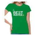 thumbnail image 1 of Awkward Styles Best Hunter Shirt for Women Best Hunter Ever Ladies Shirt Hunting Lovers T-Shirt for Her Hunting T Shirt for Wife Hunting Birthday Gifts for Mom Deer Hunting Fans Best Hunter Clothes, 1 of 4