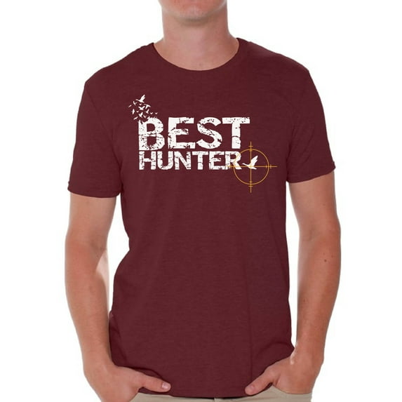 Awkward Styles Best Hunter T Shirt for Men Best Hunter Ever Shirt Hunting Lovers T-Shirt for Him Hunting Shirt for Husband Hunting Birthday Gifts for Dad Deer Hunting Fans Best Hunter Clothes