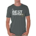 thumbnail image 1 of Awkward Styles Best Hunter T Shirt for Men Best Hunter Ever Shirt Hunting Lovers T-Shirt for Him Hunting Shirt for Husband Hunting Birthday Gifts for Dad Deer Hunting Fans Best Hunter Clothes, 1 of 4