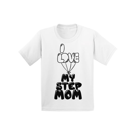 Awkward Styles Best Mommy T Shirt Gifts for Kids I Love my Step Mom Kids Shirt I Love my Mom Shirt Best Mother Ever T Shirt Cute Shirt for Girls Boys T Shirt Kids Clothing Step Parents Gifts