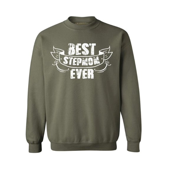 Awkward Styles Best Stepmom Crewneck for Women Moms Sweaters Birthday Gifts for Step Mom Stylish Oversized Sweatshirts for Women Best Mommy Ladies Crewneck Mother's Crewnecks Cute Clothes for Mommy