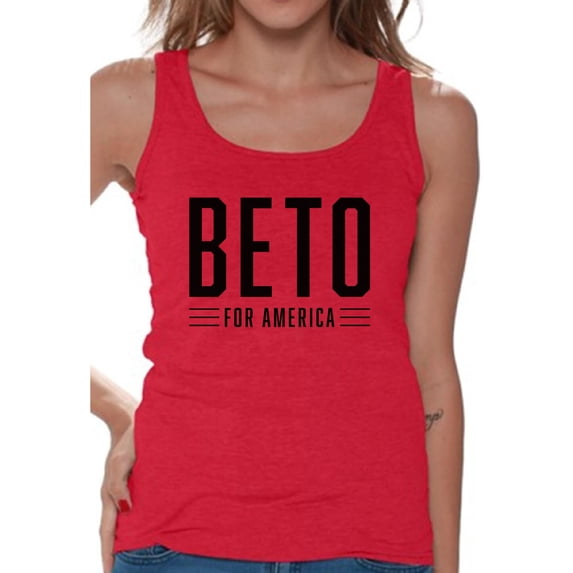 Awkward Styles Beto O'Rourke Ladies T Shirts Beto Tank Top for Women Beto O'Rourke Tshirt Democratic Party Candidates Collections Beto O'Rourke is my President United States of America Elections 2020