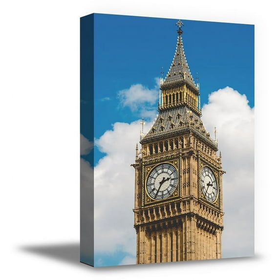 Awkward Styles Big Ben Canvas Artwork London Cityscape Photo Urban Canvas Decor Big Ben Souvenirs Big Ben Wall Decor Ideas British Art for Home Decor Gifts from London Ready to Hang Printed Art