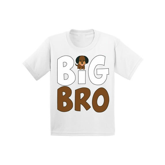 Awkward Styles Puppy T Shirts Big Brother Baby Announcement Toddler Shirt Big Brother T-Shirt Dog Clothing Pregnancy Announcement T Shirt for Kids Big Bro Toddler T-Shirt Dog Clothes Collection