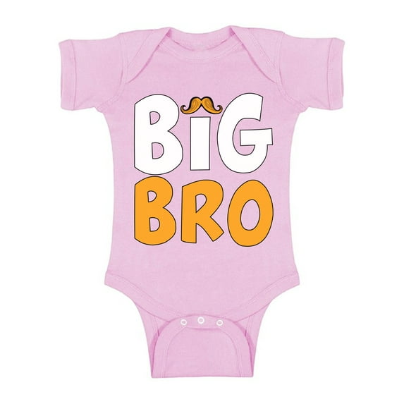 Awkward Styles Big Brother Mustache Outfit Pregnancy Announcement Romper for Newborn Baby Big Bro One Piece Top Mustache Clothes Collection Bodysuit Short Sleeve Mustache Romper Baby Items for Boys