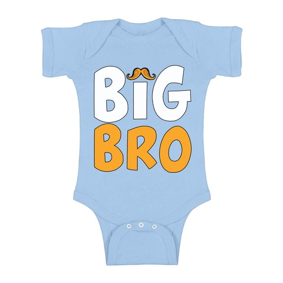 Awkward Styles Big Brother Mustache Outfit Pregnancy Announcement Romper for Newborn Baby Big Bro One Piece Top Mustache Clothes Collection Bodysuit Short Sleeve Mustache Romper Baby Items for Boys