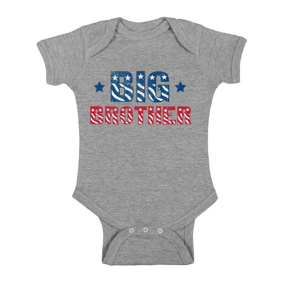 Awkward Styles Big Brother One Piece Outfit Big Brother One Piece Top Patriotic Gifts for Baby Boys Bodysuit for Little One Baby Clothing for Boys Kids Gifts Big Brother Baby Bodysuit Short Sleeve