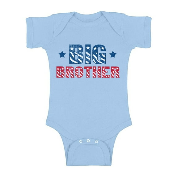 Awkward Styles Big Brother One Piece Outfit Big Brother One Piece Top Patriotic Gifts for Baby Boys Bodysuit for Little One Baby Clothing for Boys Kids Gifts Big Brother Baby Bodysuit Short Sleeve