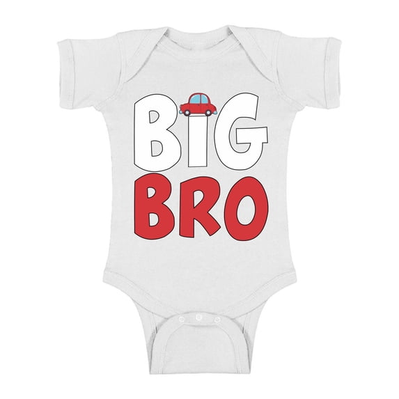 Awkward Styles Big Brother Romper Car One Piece Outfit Big Brother One Piece Gifts for Baby Boys Bodysuit for Little One Cute Baby Clothing for Boys Kids Gifts Big Brother Baby Bodysuit Short Sleeve