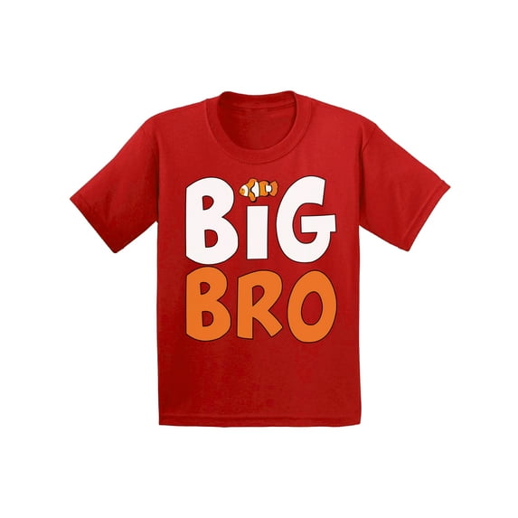 Awkward Styles Big Brother T Shirt Fish Clothing Fish Shirts Big Brother Baby Announcement Youth Shirt for Boys Pregnancy Announcement T Shirt for Kids Big Bro Youth T-Shirt Fish Clothes Collection