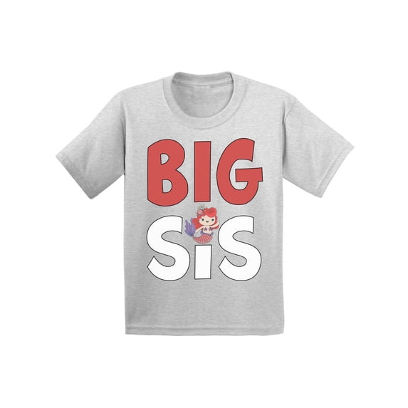 Awkward Styles Big Sister Outfit Mermaid Infant Shirt Mermaid B Day Gifts for Sister Sis Infant T-Shirt Girls Birthday Gifts Lovely Kids Clothes Collection I am Big Sister T-Shirt for Daughter