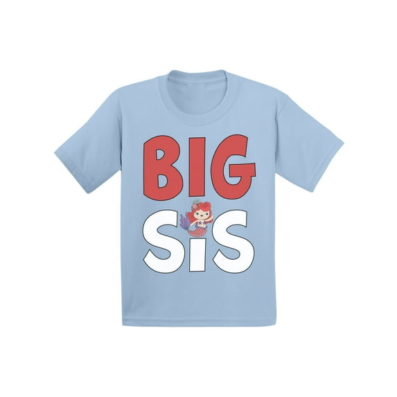 Awkward Styles Big Sister Outfit Mermaid Infant Shirt Mermaid B Day Gifts for Sister Sis Infant T-Shirt Girls Birthday Gifts Lovely Kids Clothes Collection I am Big Sister T-Shirt for Daughter