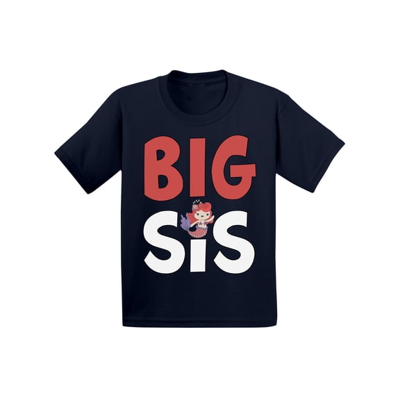 Awkward Styles Big Sister Outfit Mermaid Infant Shirt Mermaid B Day Gifts for Sister Sis Infant T-Shirt Girls Birthday Gifts Lovely Kids Clothes Collection I am Big Sister T-Shirt for Daughter