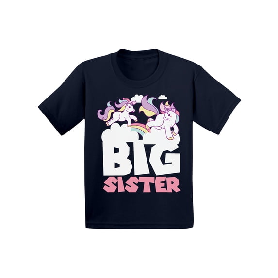 Awkward Styles Big Sister Outfit Unicorn Infant Shirt Unicorn B Day Gifts for Sister Sis Infant T-Shirt Girls Birthday Gifts Lovely Kids Clothes Collection I am Big Sister T-Shirt for Daughter