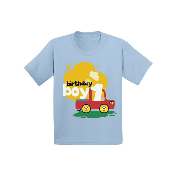 Awkward Styles Birthday Boy Infant Shirt Toy Truck Tshirt for Baby 1st Birthday Party Truck Gifts for 1 Year Old Baby Boy First Birthday Party Outfit Birthday Shirt for Baby Boy Truck Themed Party