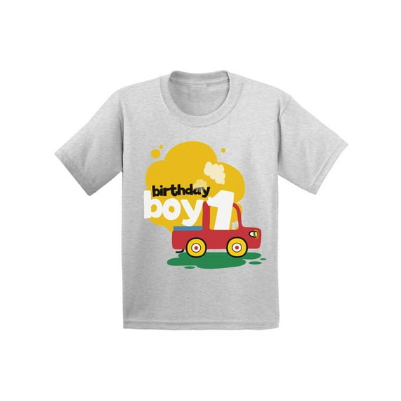 Awkward Styles Birthday Boy Infant Shirt Toy Truck Tshirt for Baby 1st Birthday Party Truck Gifts for 1 Year Old Baby Boy First Birthday Party Outfit Birthday Shirt for Baby Boy Truck Themed Party