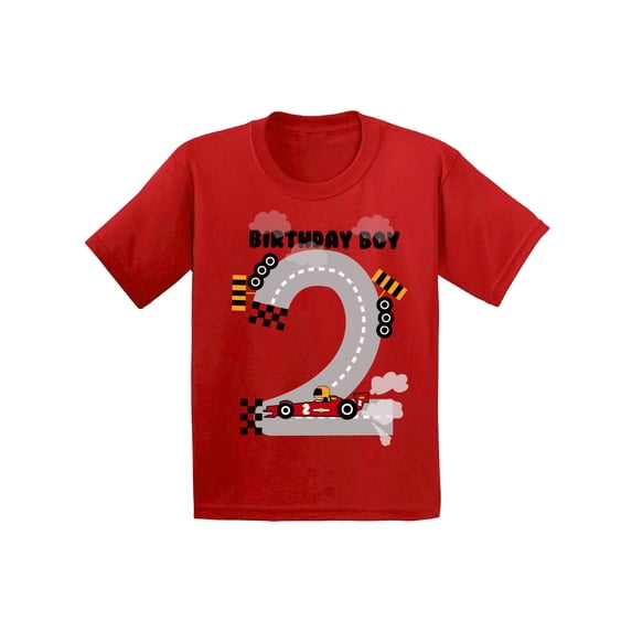 Awkward Styles Birthday Boy Race Car Infant Shirt Birthday Gifts for 2 Year Old Baby Boy Race Car Birthday Party for Boys 2nd Birthday Tshirt for Baby Second Birthday Gifts Birthday Boy Shirt