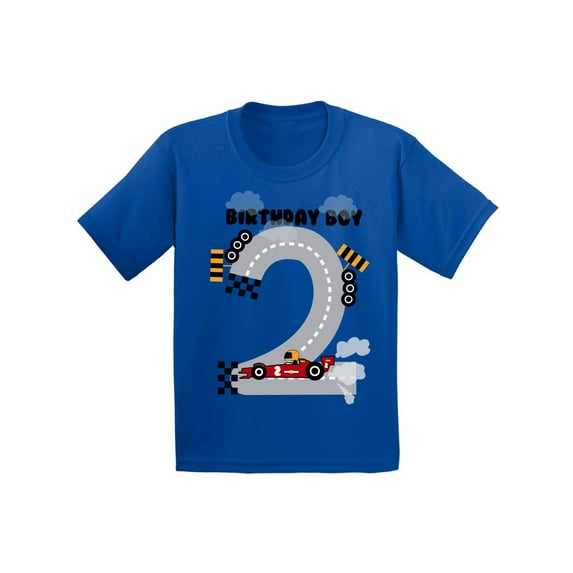 Awkward Styles Birthday Boy Race Car Infant Shirt Birthday Gifts for 2 Year Old Baby Boy Race Car Birthday Party for Boys 2nd Birthday Tshirt for Baby Second Birthday Gifts Birthday Boy Shirt