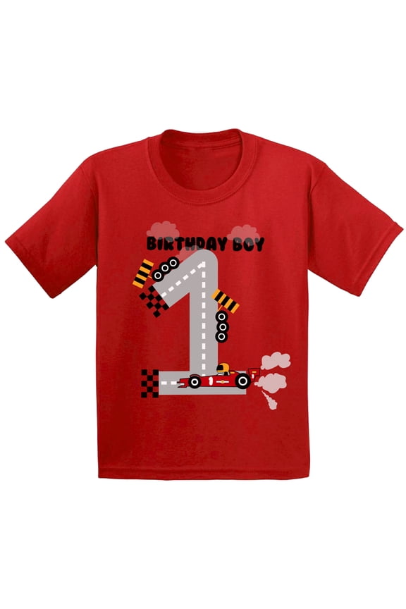 Birthday Boy Race Car Infant Shirt Birthday Gifts for 1 Year Old Baby Boy Race Car Birthday Party for Boys 1st Birthday Tshirt for Baby First Birthday Gifts Birthday Boy Shirt