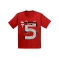 thumbnail image 1 of Awkward Styles Birthday Boy Race Car Toddler Shirt Race Car Birthday Party for Toddler Boys Funny Birthday Gifts for 5 Year Old 5th Birthday T Shirt Fifth Birthday Outfit Race Tshirt for Birthday Boy, 1 of 4