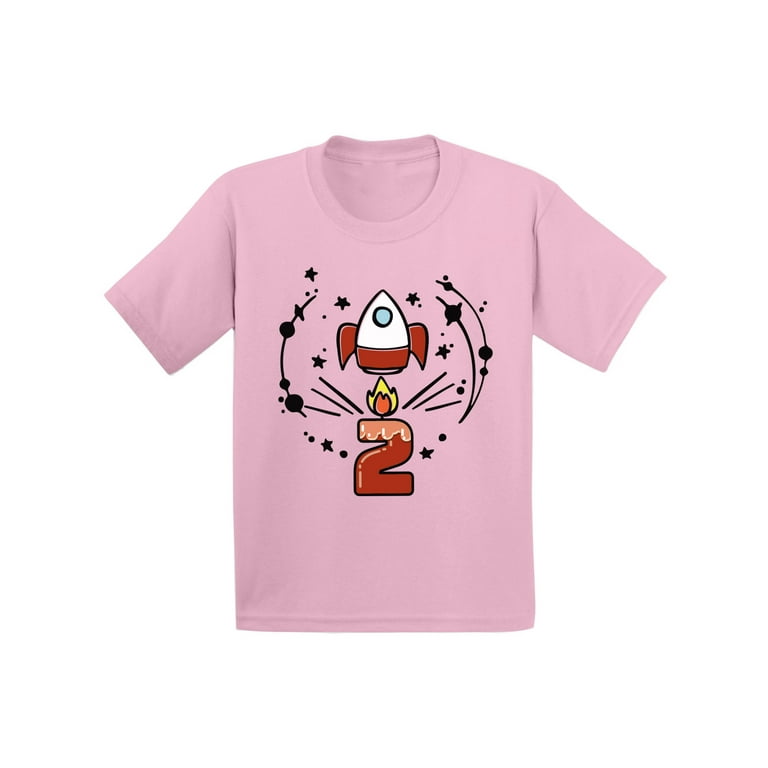 Outer Space 2 Year Old 2nd Birthday Party T-Shirt Boys Girls Outer Space 2 Year Old 2nd Birthday Party T-Shirt Boys Girls