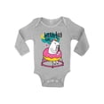 thumbnail image 1 of Awkward Styles Birthday Girl Baby Bodysuit Long Sleeve 1st Birthday Party for Baby Girl Unicorn Donut One Piece Top First Birthday Gifts for 1 Year Old Girl Unicorn Birthday Party for Baby Girls, 1 of 4