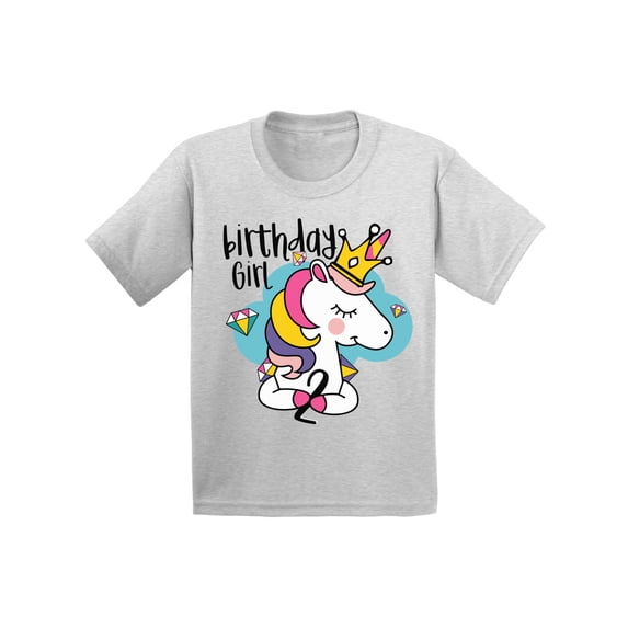 Awkward Styles Birthday Girl Infant Shirt Princess Unicorn Tshirt for Little Girls Princess Unicorn Gifts for 2 Year Old Baby Girl Princess Unicorn Tshirt for Baby Girl 2nd Birthday Party Outfit
