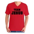 thumbnail image 1 of Awkward Styles Black Clothes for Men Team Jesus V neck Shirt for Men Christian Shirts Christian Team Jesus T-Shirt Christ Tshirt for Men Christian Gifts Jesus Shirts Jesus Clothing Collection for Men, 1 of 4