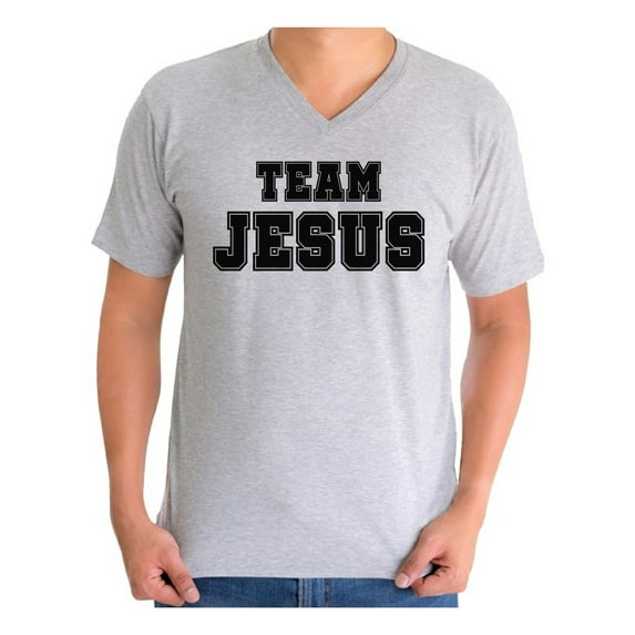 Awkward Styles Black Clothes for Men Team Jesus V neck Shirt for Men Christian Shirts Christian Team Jesus T-Shirt Christ Tshirt for Men Christian Gifts Jesus Shirts Jesus Clothing Collection for Men