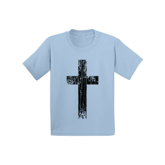 Awkward Styles Black Cross Infant Shirt Jesus T-Shirt for Kids Christian T Shirt for Boys Christian Shirts for Girls Jesus T-Shirt for Children Christian Gifts Christ Clothes Cross Shirt for Kids