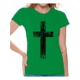 thumbnail image 1 of Awkward Styles Black Cross Shirt for Ladies Christian Cross Clothes for Women Following Jesus Womens T-Shirt Christian Gifts Jesus Shirts Jesus Cross Clothing Jesus T Shirt for Her Cross Ladies Shirt, 1 of 4