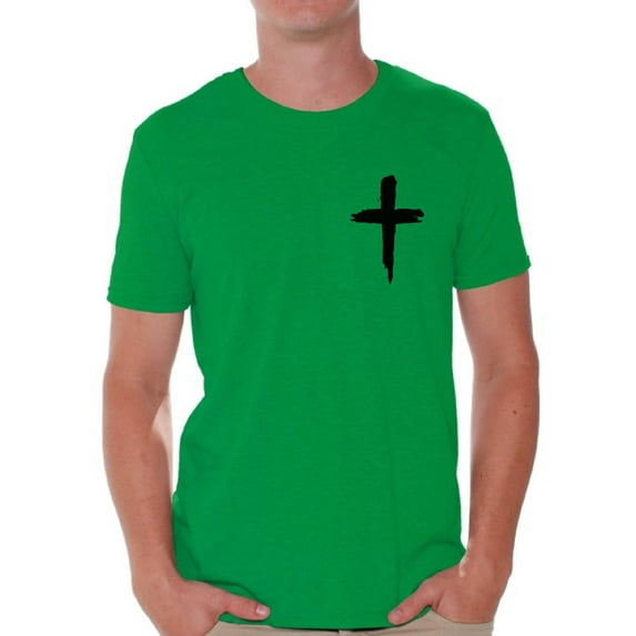 Awkward Styles Black Cross Shirt for Men Christian Mens Shirts Christian Cross Clothes for Men Jesus Christ is the Lord Christian Cross Birthday Gifts Jesus Shirts Jesus Clothing Cross Mens Shirt